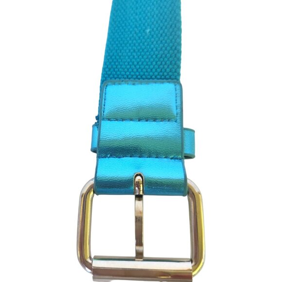 Women's Turquoise Blue Sequin Canvas Belt 38" L x 1-1/2" W New w/o Tag - Picture 11 of 11